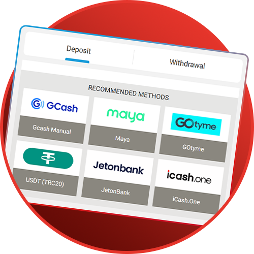 Make fast local deposits starting from 50 PHP using GCash or Maya inside the Megapari app.