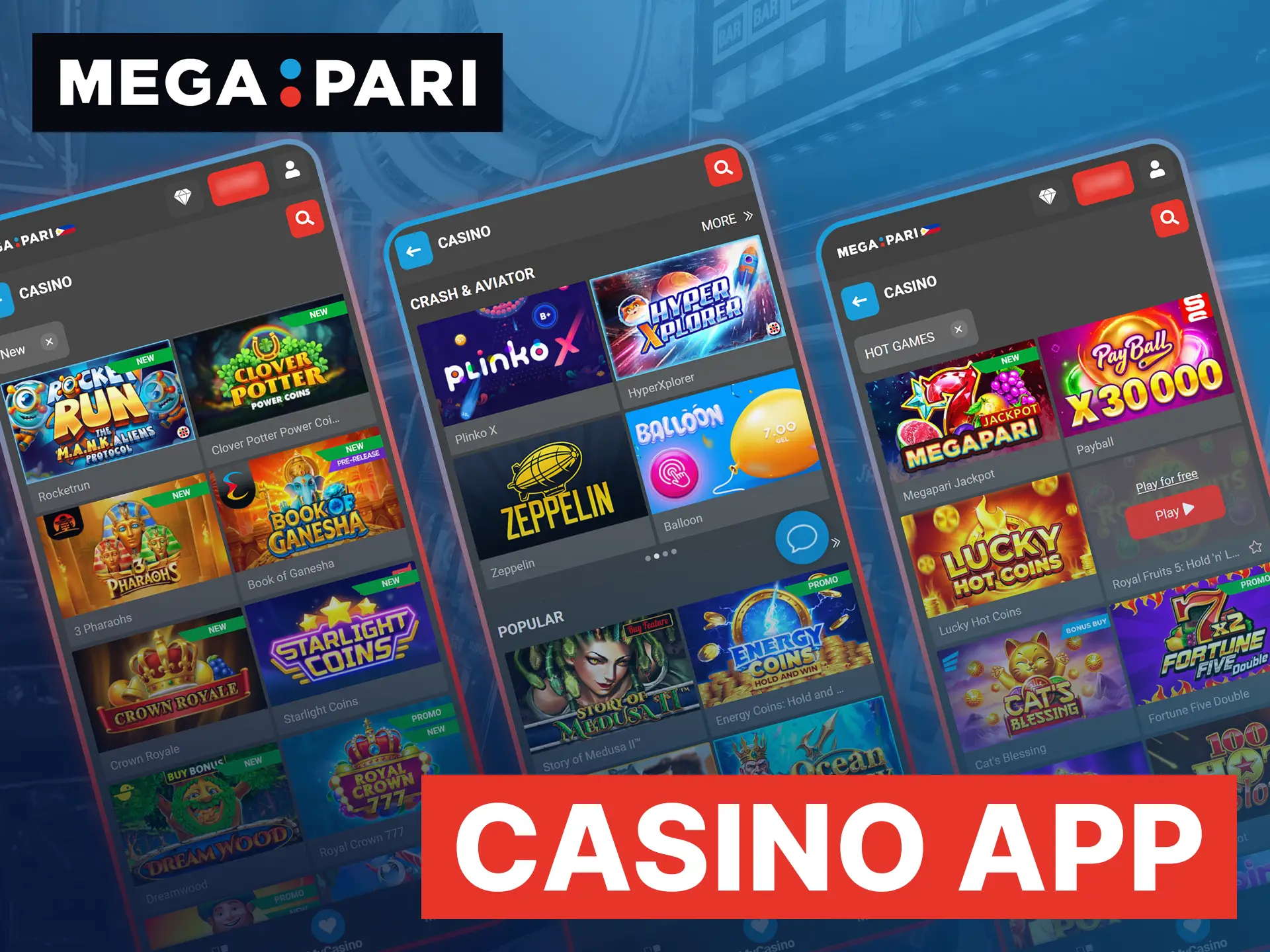 The Megapari Casino App lets Filipino players enjoy over five thousand games on Android and iOS devices.