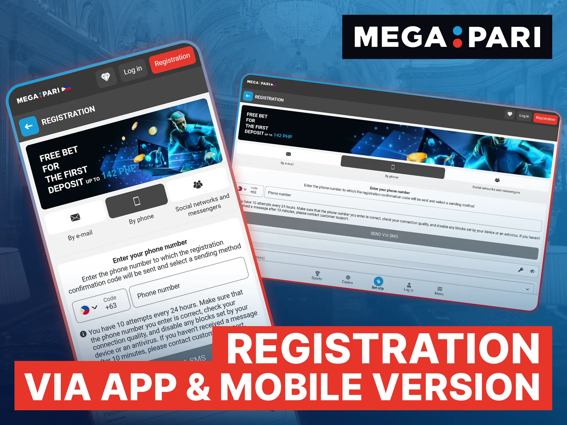 Complete your Megapari registration quickly via the mobile app or the official mobile website version.
