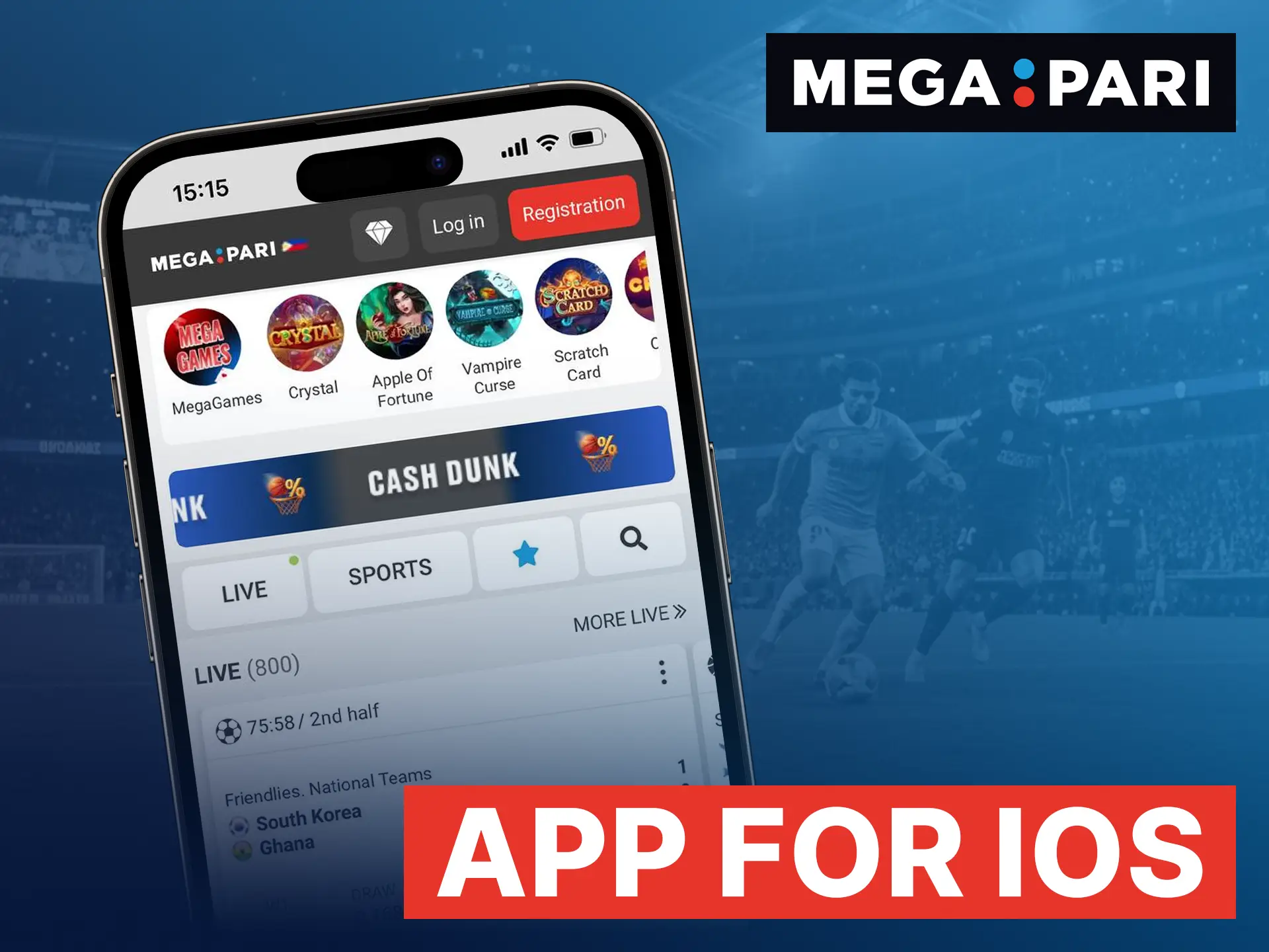 Get the official Megapari iOS PWA to access all sports and casino features smoothly on your iPhone or iPad.